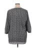 Ann Taylor Factory 100% Polyester Graphic Black Gray Kimono Size XL - photo 2