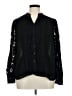 Ultra Pink 100% Polyester Black Long Sleeve Blouse Size XL - photo 1