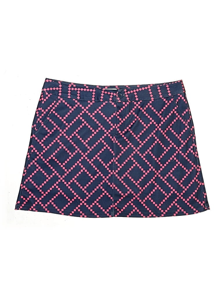 Pre-owned Top It Off Skort Blue Print Pattern Bottoms