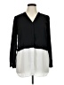 ASOS 100% Polyester Color Block Black 3/4 Sleeve Blouse Size 10 - photo 1