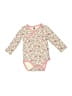 Tea 100% Cotton Floral Ivory Long Sleeve Onesie Size 6-12 mo - photo 1