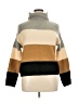 Cliche Color Block Tan Turtleneck Sweater Size XL - photo 1