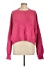 Elodie Solid Pink Pullover Sweater Size L - photo 1