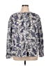 Lane Bryant 100% Cotton Paisley Silver Long Sleeve Blouse Size 16 - photo 1