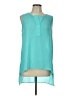 Worthington 100% Polyester Teal Sleeveless Blouse Size L - photo 1