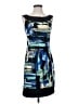 DressBarn Graphic Blue Cocktail Dress Size 4 - photo 1