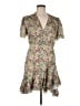Sandro 100% Polyester Floral Green Cocktail Dress Size EU (FR) 40 / US 8 - photo 1