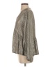 Kim & Cami Metallic Silver Long Sleeve Blouse Size S - photo 5
