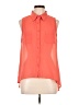 B_envied 100% Polyester Color Block Orange Sleeveless Blouse Size L - photo 1