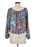 Aqua 100% Polyester Blue Long Sleeve Blouse Size M - photo 2