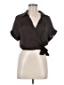 By Design 100% Polyester Black Short Sleeve Blouse Size M - photo 1