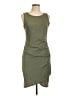 Leith Solid Green Casual Dress Size L - photo 1