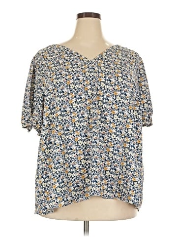 LC Lauren Conrad Short Sleeve Blouse (view 1)