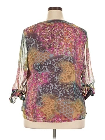Coldwater Creek 3/4 Sleeve Silk Top (view 2)