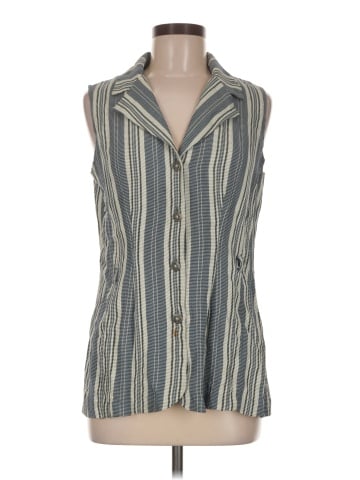 City Triangles Sleeveless Button-Down Shirt (view 1)