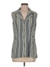 City Triangles Gray Sleeveless Button-Down Shirt Size 7 - photo 1