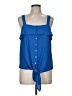 1.State 100% Polyester Blue Sleeveless Blouse Size M - photo 1