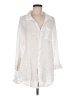Kona Sol Ivory 3/4 Sleeve Button-Down Shirt Size M - photo 1