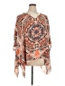Rose + Olive 100% Polyester Orange Kimono Size 1X - photo 1