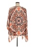 Rose + Olive 100% Polyester Orange Kimono Size 1X - photo 2