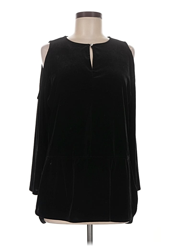 Pre-owned Polo Ralph Lauren Long Sleeve Blouse In Black