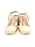 J.Crew Metallic Gold Heels Size 6 1/2 - photo 2