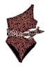 Beach Riot Animal Print Brown Black Two Piece Swimsuit Size XL - photo 1