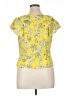 Gianni Bini 100% Polyester Floral Yellow Short Sleeve Blouse Size XL - photo 2