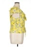 Gianni Bini 100% Polyester Floral Yellow Short Sleeve Blouse Size XL - photo 4