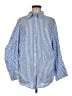 Free People Stripes Blue Long Sleeve Button-Down Shirt Size M - photo 1