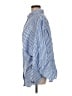 Free People Stripes Blue Long Sleeve Button-Down Shirt Size M - photo 5