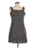 Aqua 100% Polyester Tweed Gray Cocktail Dress Size M - photo 1