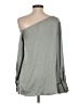 Theory 100% Polyester Gray Long Sleeve Blouse Size S - photo 2