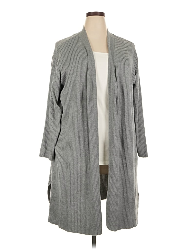 Pre-owned Terra & Sky Kimono In Gray