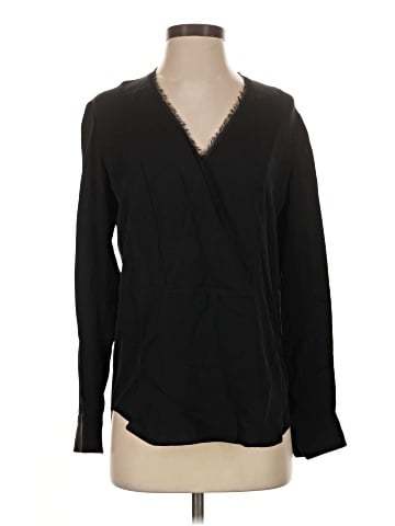Theory Long Sleeve Silk Top (view 1)