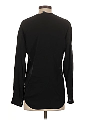 Theory Long Sleeve Silk Top (view 2)