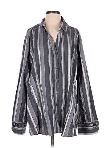 Ashley Stewart Long Sleeve Button-Down Shirt (view 1)