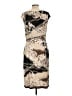 Connected Apparel Animal Print Tan Ivory Cocktail Dress Size 12 - photo 2