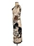 Connected Apparel Animal Print Tan Ivory Cocktail Dress Size 12 - photo 5
