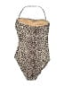 J.Crew Animal Print Brown One Piece Swimsuit Size 4 - photo 2