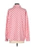 pretty garbage 100% Polyester Houndstooth Pink Long Sleeve Blouse Size S - photo 2
