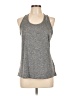 Reebok 100% Polyester Gray Active Tank Size L - photo 1