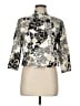 Carole Little 100% Linen Floral Ivory Jacket Size M - photo 1
