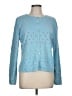 Talbots 100% Cotton Polka Dots Blue Cardigan Size L - photo 1