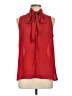 Parker 100% Polyester Red Sleeveless Blouse Size L - photo 1