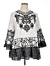 Calessa 100% Polyester Silver 3/4 Sleeve Blouse Size XL - photo 1