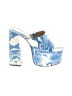Schutz Animal Print Blue Heels Size 6 - photo 1