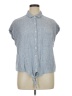 Weatherproof Blue Sleeveless Button-Down Shirt Size XL - photo 1
