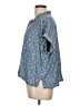 Splendid 100% Lyocell Blue Short Sleeve Blouse Size L - photo 5