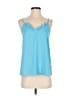 Adrienne 100% Polyester Blue Tank Top Size S - photo 1